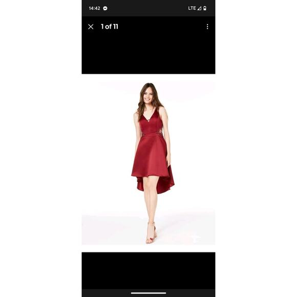 CITY Vibe Womens Red Sleeveless Hi-Lo Party Dress 1 - Picture 12 of 13